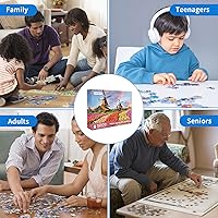 Vista 4 de Rompecabezas de 1000 piezas para adultos Campos de Tulipanes de Holanda Rompecabezas de 1000 piezas Molino Holandés Rompecabezas de 1000 piezas