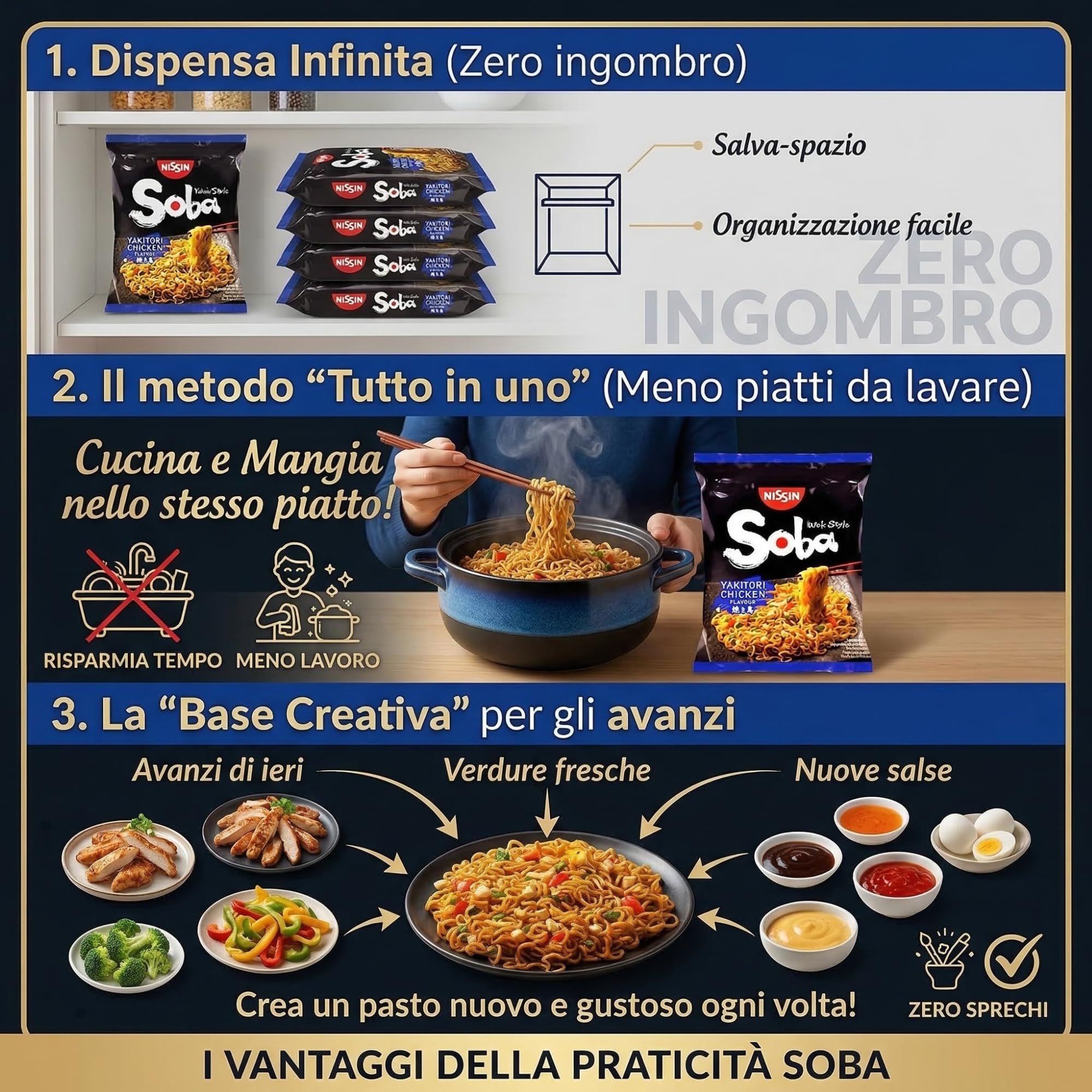 Hu Taste Kit Ramen Soba 8 Pack - Noodles Istantanei Assortiti: Classic, Teriyaki, Yakitori, Chili - Box Cibo Asiatico Pronto - Set Noodles Ramen Giapponese e Coreano per Amanti del Food Orientale