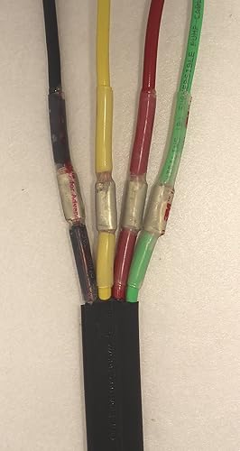Miniatura 4 de K6C4 - Submersible Pump Wire Splice Kit Repair and Installation. #6 AWG, 4 Wires - Easy and Reliable - Crimp It, Shrink It, and Forget It! 100% Made