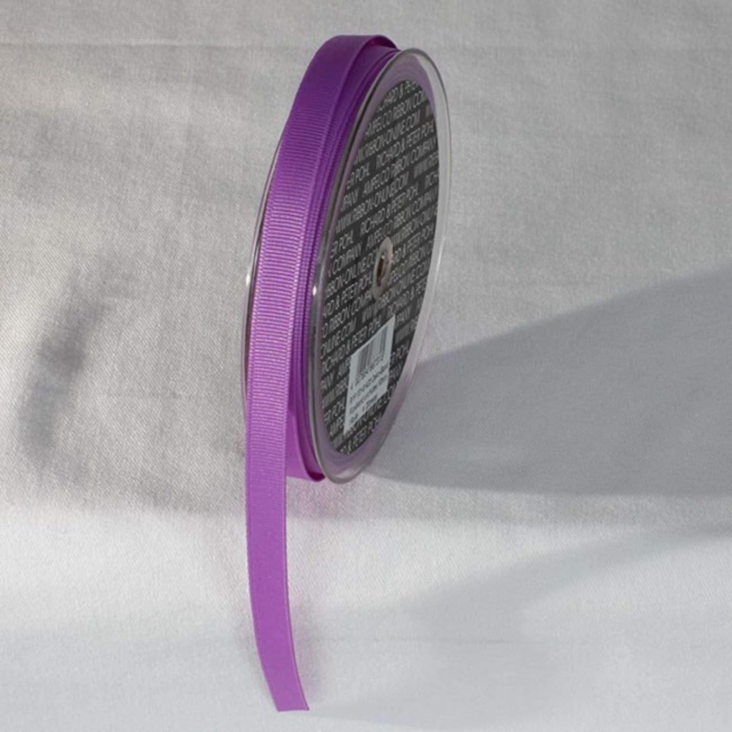 Purple Striped Woven Edge Grosgrain Ribbon 0.3" x 22 Yards