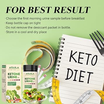 Ketone Test Strips Kit for Low-Carb Keto Diet, 100CT Ketosis Urine Test Kit