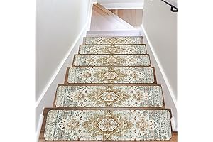 OJIA Non-Slip Stair Treads: 15PC Protective Indoor Stair Covers