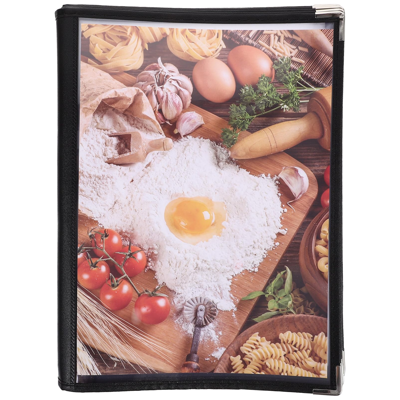PRETYZOOM El Menú Del Restaurante Cubre El Tamaño A4 Soporte De Menú Transparente Carpeta De Menú De Cafetería Y Bar Transparente Con Adornos De Polipiel Para Restaurantes Cafeterías Y