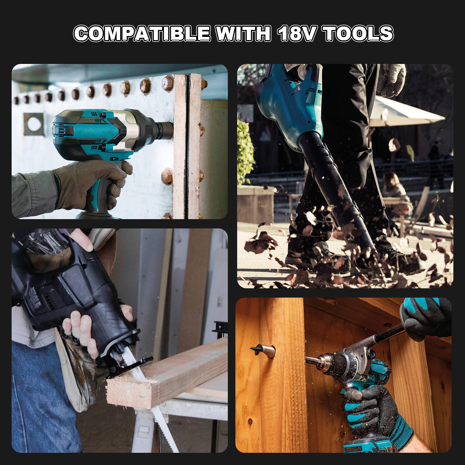 2X 18V 8.0Ah Akku für Makita, Powtree Ersatzakku für Makita 18V BL1860B Kompatibel mit BL1860 BL1850 BL1850B BL1840 BL1840B BL1830 BL1830B BL1815 LXT Akku-Elektrowerkzeuge mit LED-Anzeige