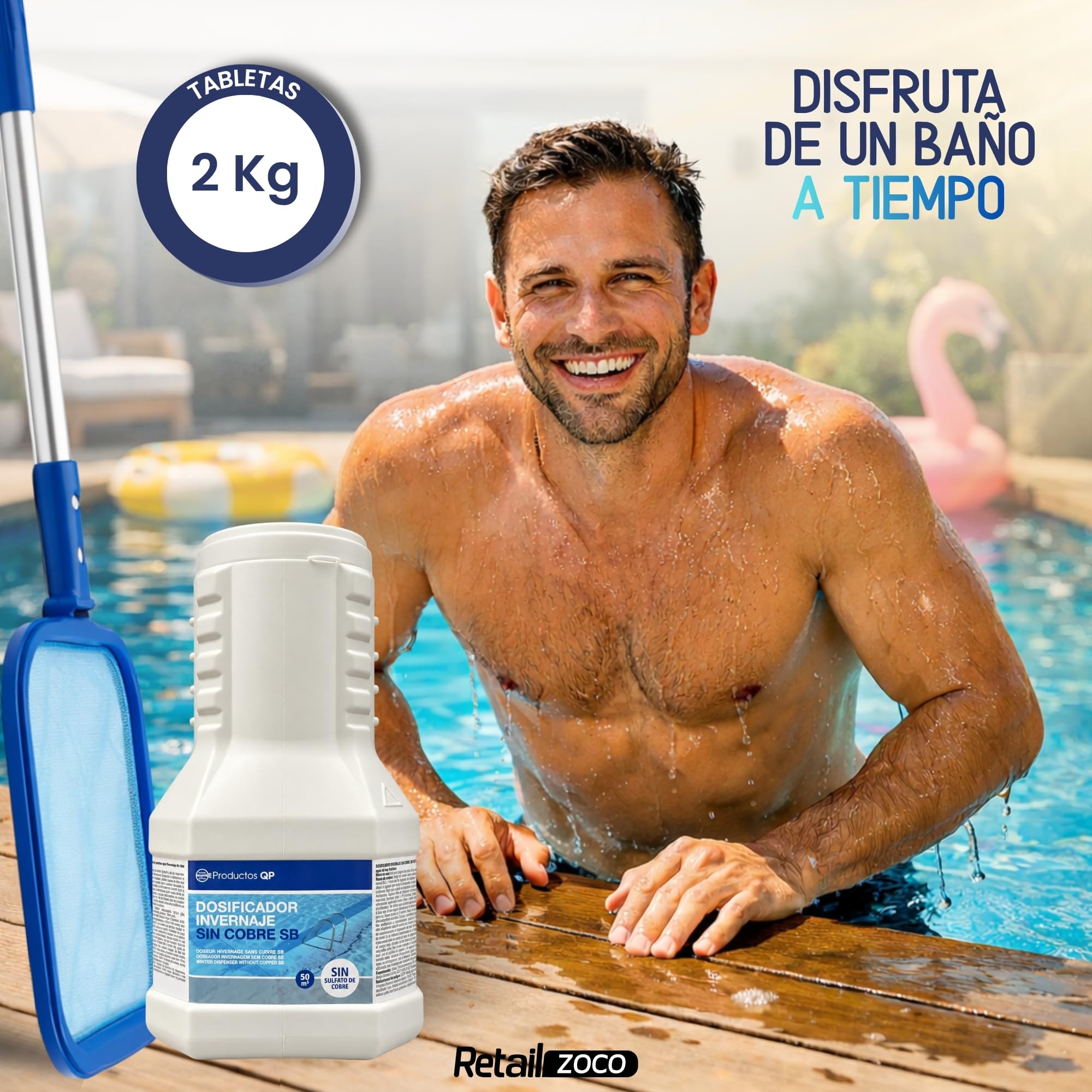 Dosificador auto invernaje SIN cobre, Tratamiento agua piscina 2 Kg 50m3 - imagen 6