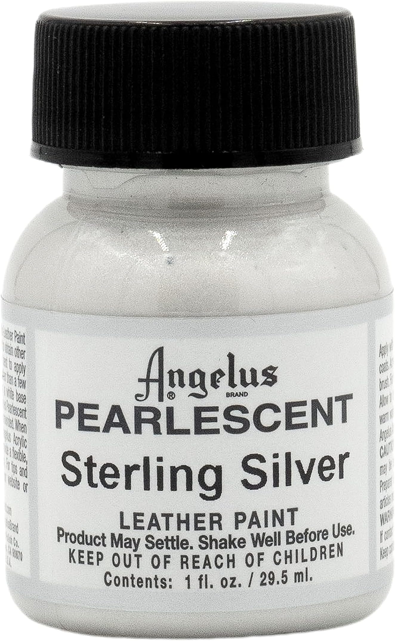 Angelus 1 oz Leather Paint, 1 Fl Oz (Pack of 1), Sterling Silver