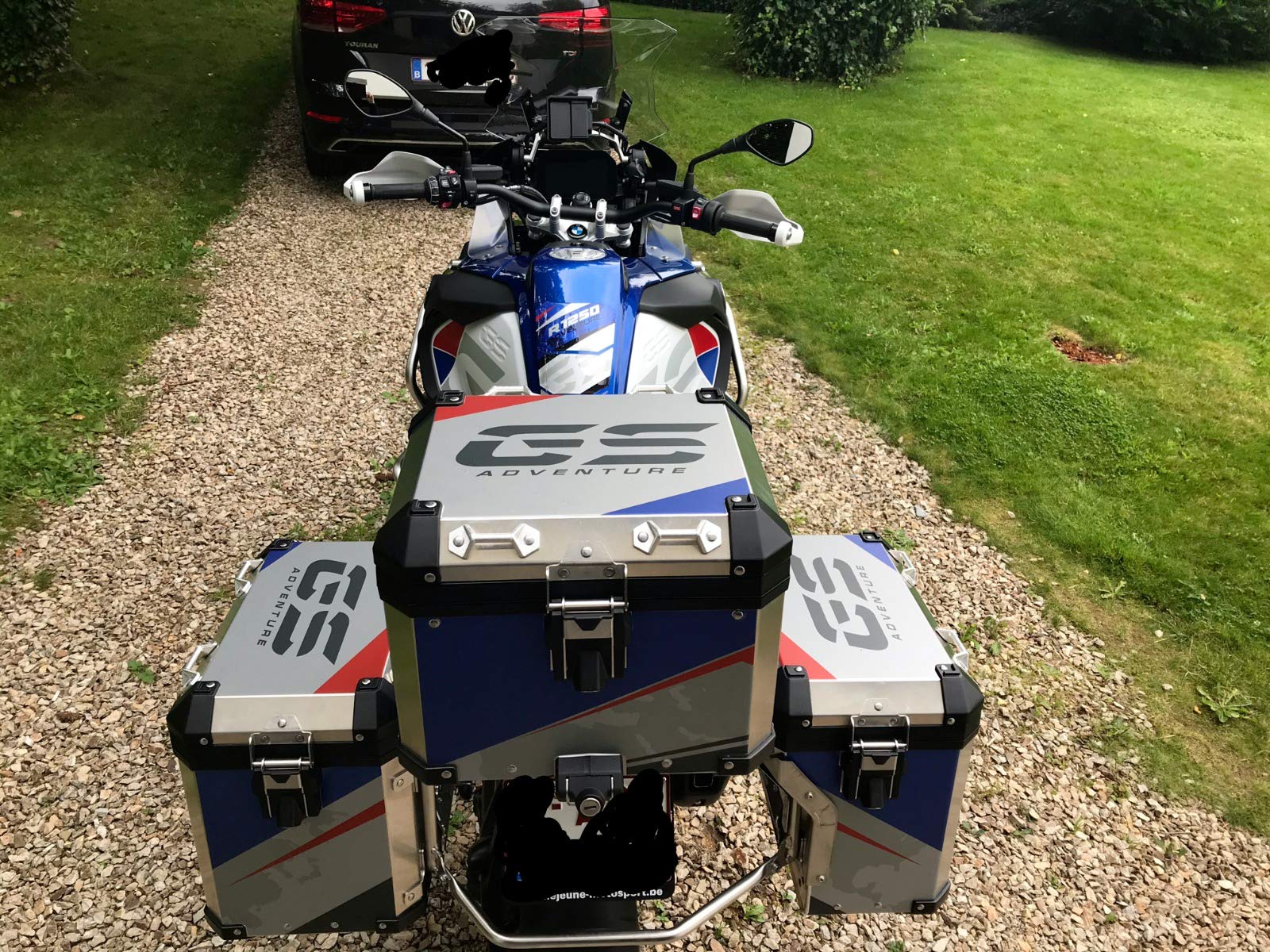 Kit Adesivi Valigie Laterali E Top Case Moto BMW R 1250 Gs Adventure LC 40th Anniversary Bm 40 Tt