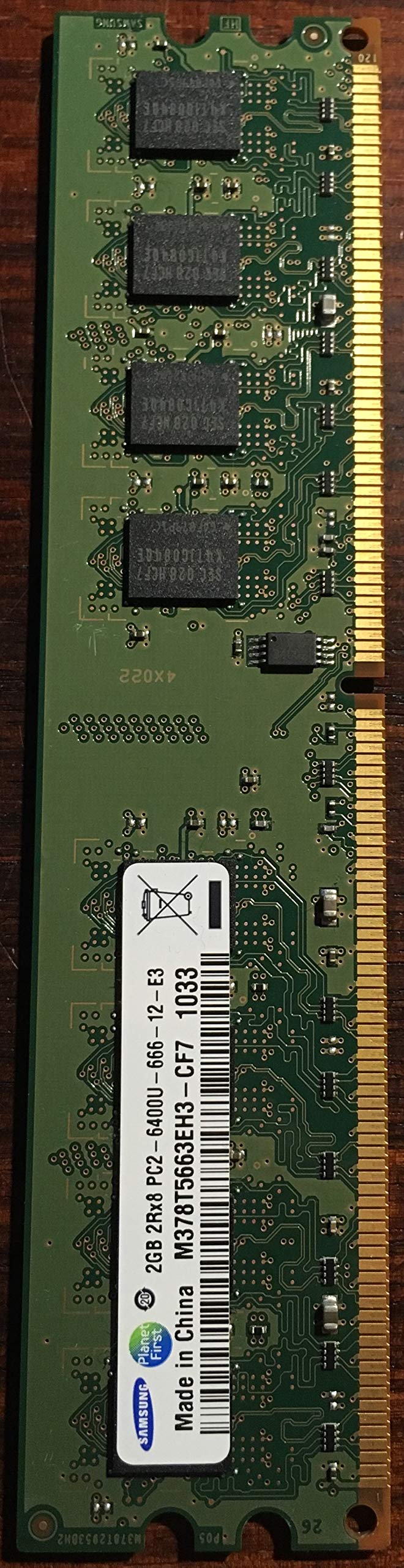 Samsung M378T5663RZ3-CF7 2GB 2Rx8 1.8V 240-Pin DIMM PC2-6400U-666-12-E3  800MHz DDR2 Desktop PC Memory: Buy Online in EGYPT at desertcart