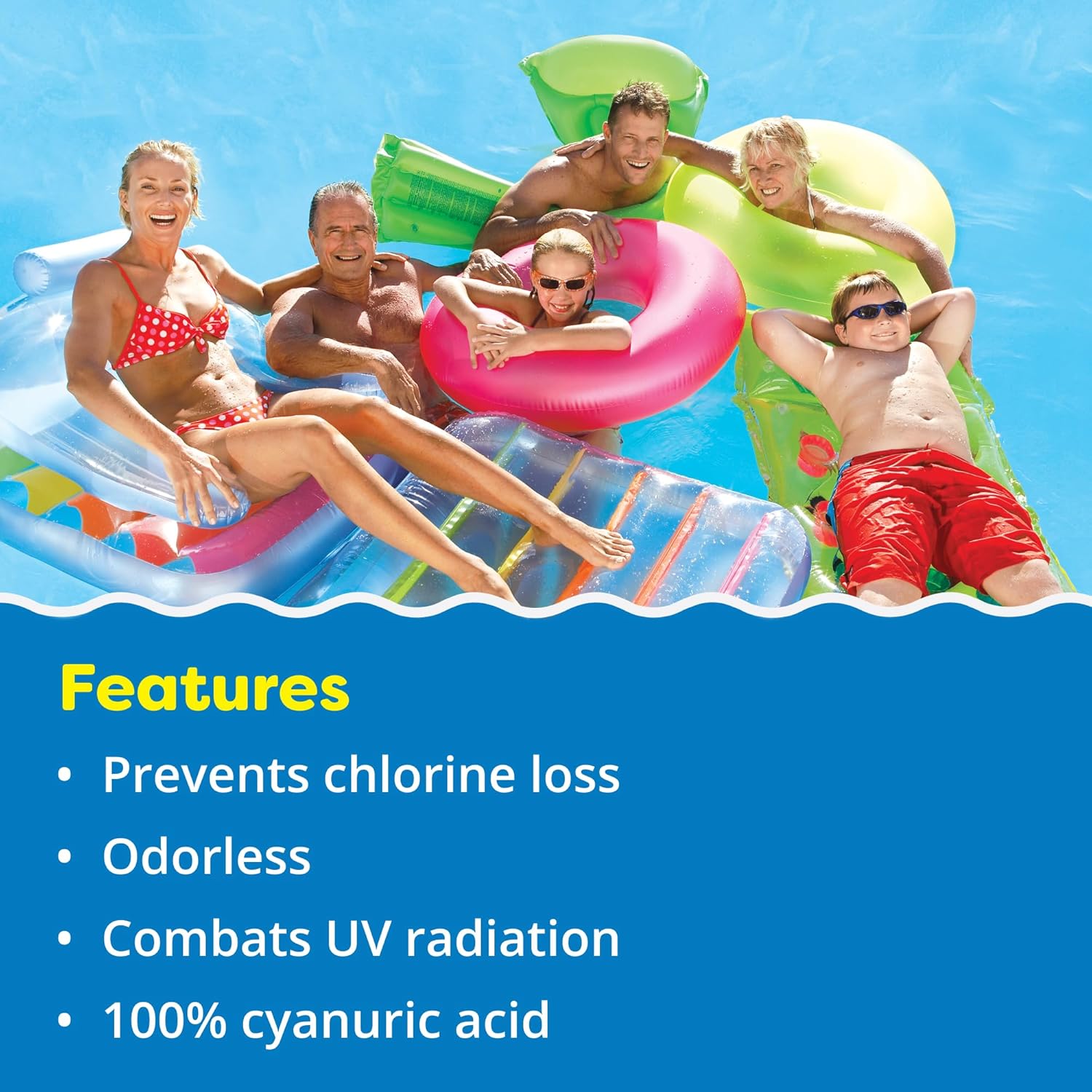 In The Swim Pool Stabilizer – 100% Cyanuric Acid for Chlorine Protection and Efficiency - 25 Pound