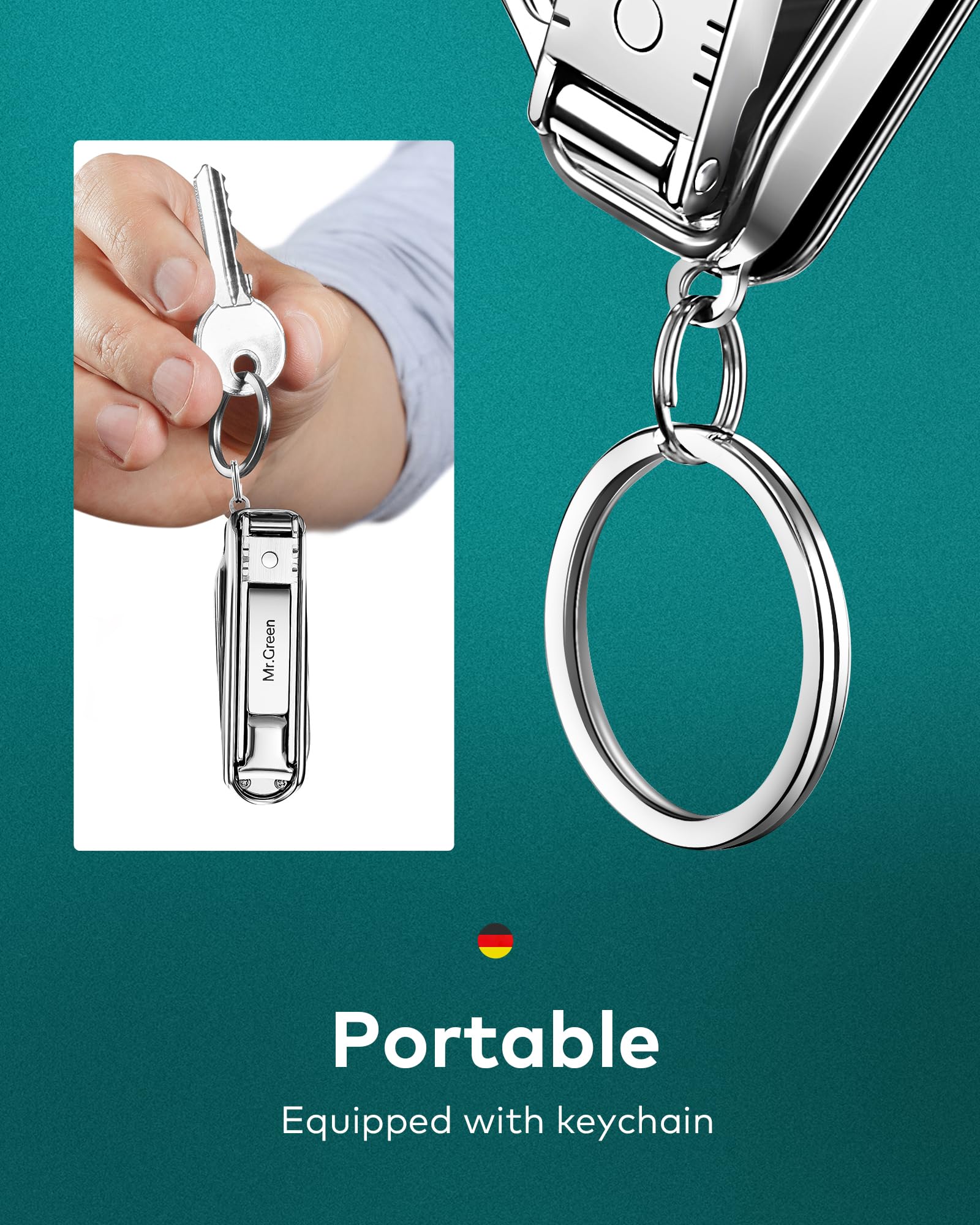 MR.GREEN Portable Multifunction Stainless Steel Foldable Nail Clipper