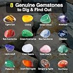 Mega Gemstone Dig Kit for Kids Ages 3+ – STEM Excavation Toy with 15 Real Crystals, Digging Tools, Magnifying Glass, and Educational Guide – Hands-On Science & Geology Learning