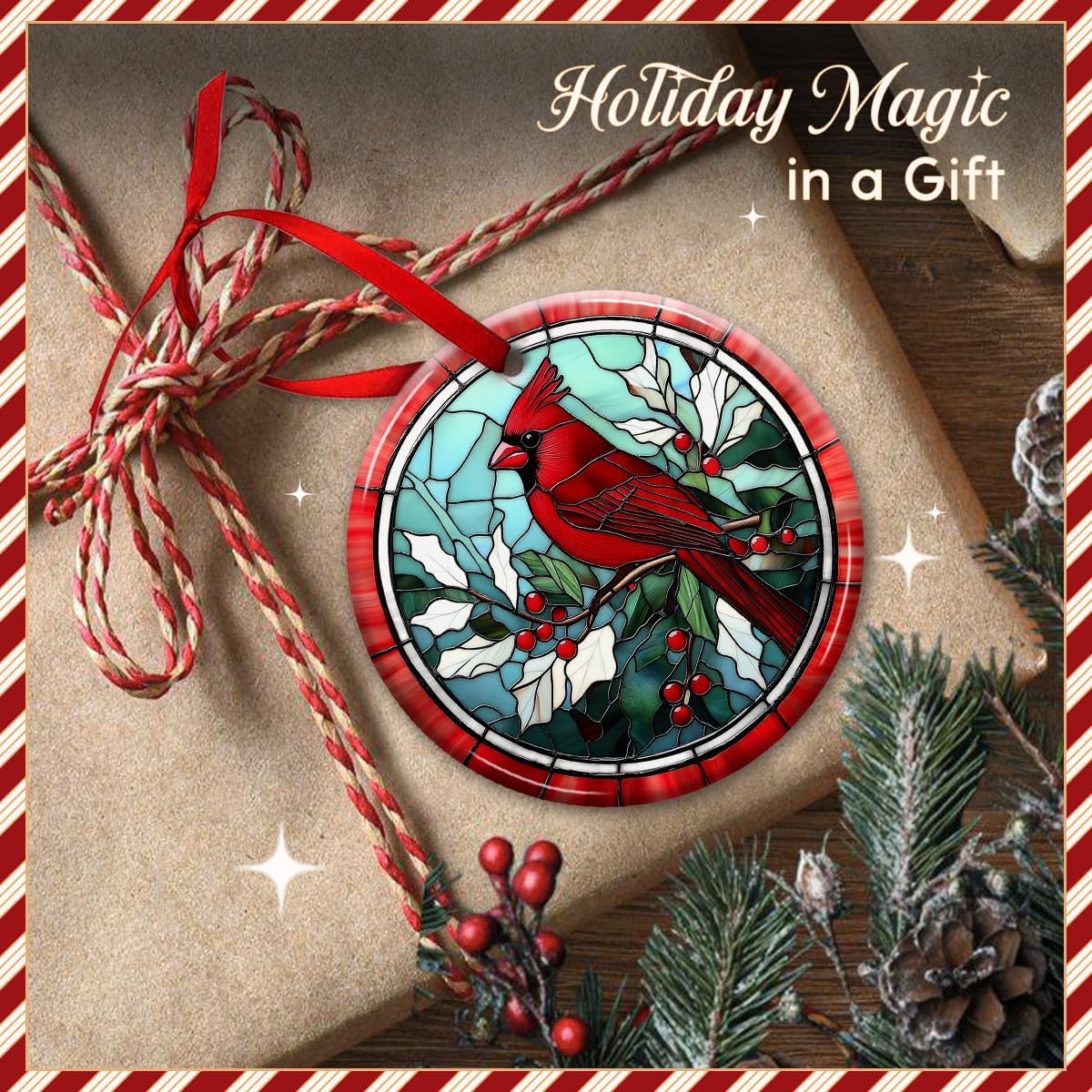 Cardinal Christmas Ornament 2025 - Memorial Gifts for Loss of Loved One, Remembrance Ornaments for Christmas Tree - in Loving Memory Decor, Xmas Sympathy Gifts for Family, Dad, Mom - Image 6