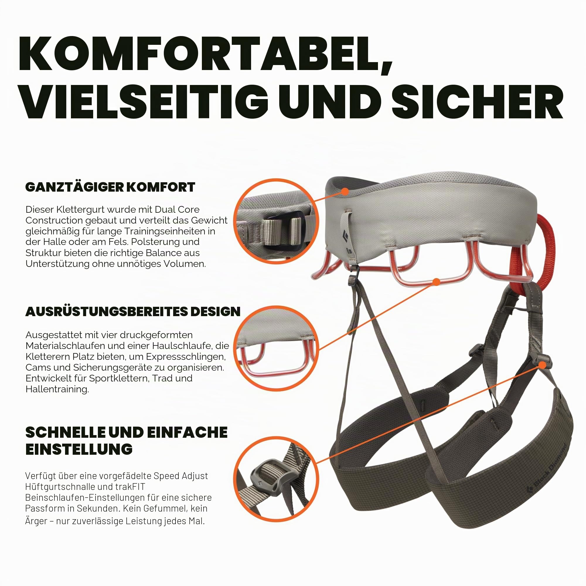 Black Diamond Herren M Momentum Harness Black Diamond (1er Pack)