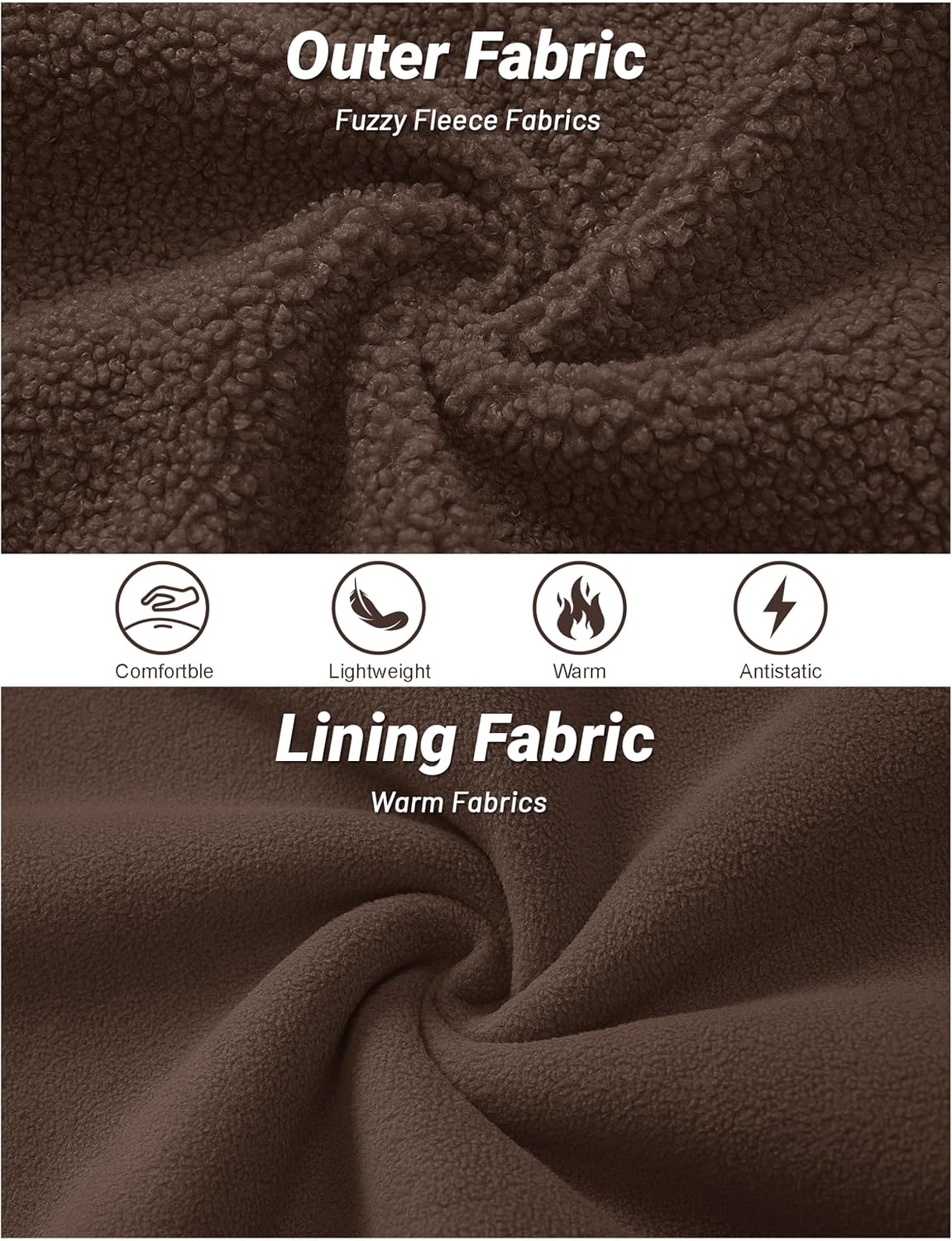 YUCOLEN Sherpa Fleece Vest for Women Sleeveless Lightweight Zip Up Outerwear Winter Warm Vest Jacket with Pockets - Image 5