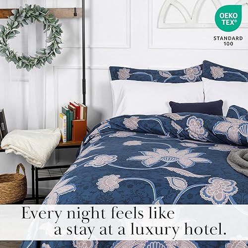 Miniatura 118 de Southshore Fine Living, Inc. Juego de edredón de 2 piezas, tamaño individual, juego de edredón floral con funda de almohada, pájaros y flores