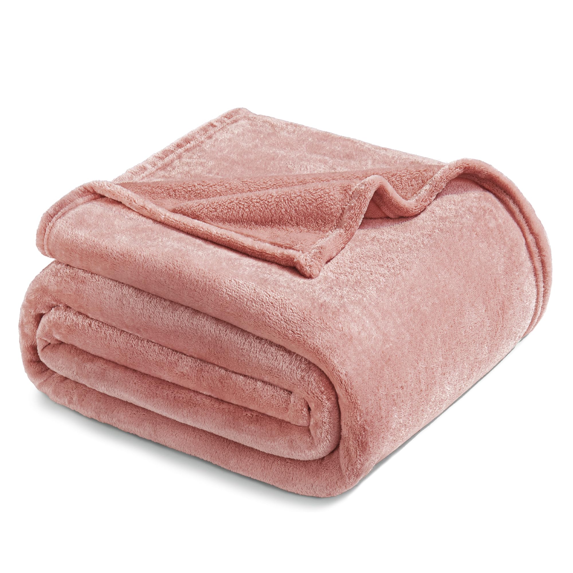 Exclusivo MezclaFleece Blanket King Size for Bed, Super Soft and Warm, All Season Use, Cozy, Plush, Lightweight, 230x265 CM, Dusty PinkOEKO-TEX STANDARD 100