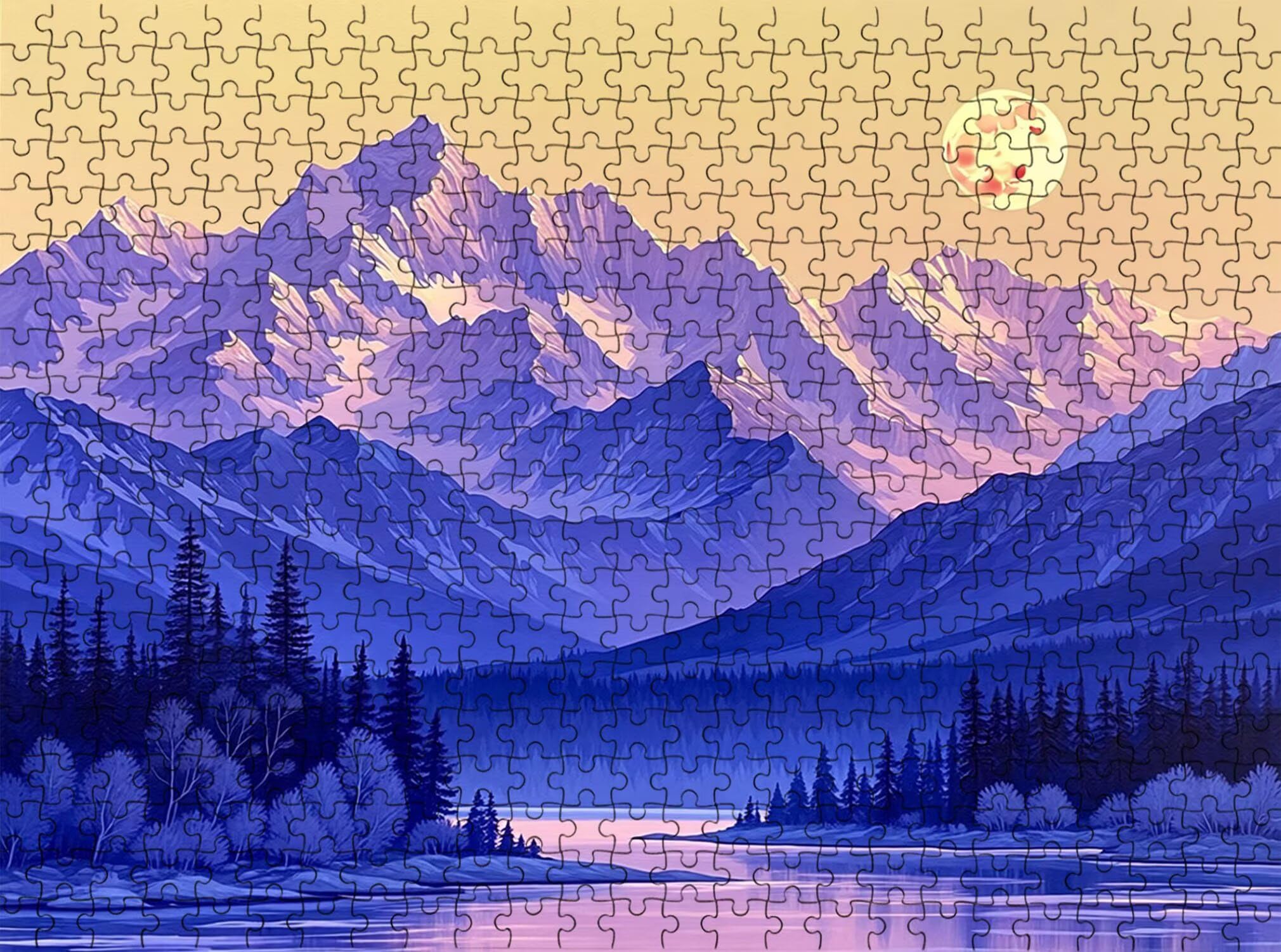 Puzzle 4000 Pezzi Classici, Puzzle paesaggio fumetti-2 141 x 87 cm, Gioco Educativo e Antistress in Legno con Poster Incluso, Ttività DIY per Famiglia, Regalo per Appassionati, Decor Parete, f0-526