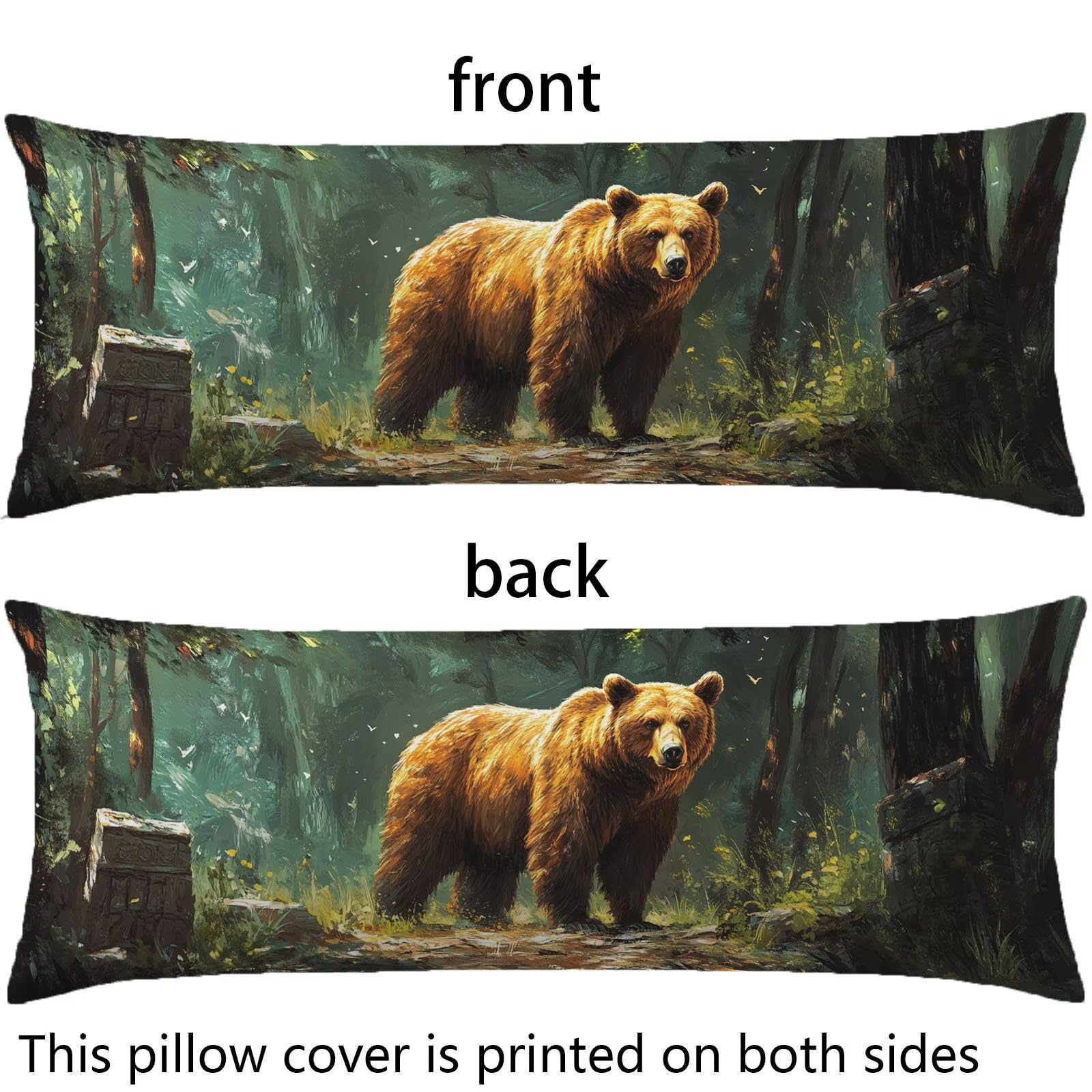 U00-112 poszewki na poduszki w kolorze pomarańczowym, 60 x 180 cm, miękkie, aksamitne, prostokątne, dekoracyjne poszewki na poduszki, dwustronny nadruk, ukryty zamek błyskawiczny, na sofę