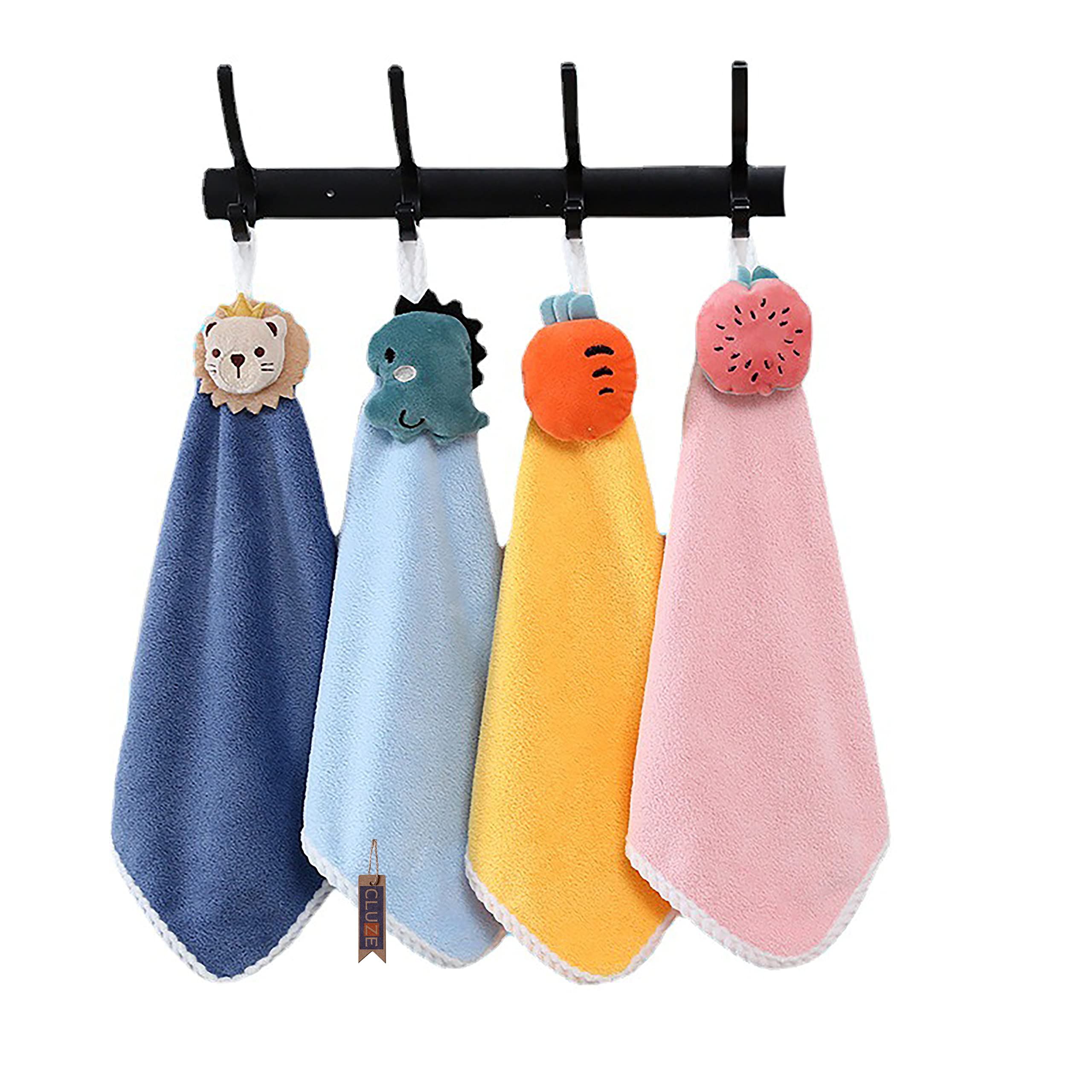 CLUZE Super Soft Cute Hanging Hand Towel for Kitchen and Bathroom | Ultra Absorbent Thick Coral Velvet Hand Towels with Hanging Loop Fast Drying Microfiber 38”x25" (Pack of 6) (B0BJKNVBR1) Amazon Price History, Amazon Price Tracker