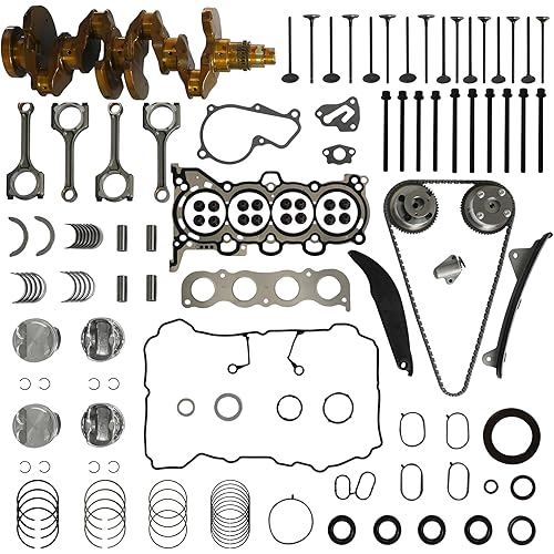 G4NH 2.0 Engine Rebuild Overhaul Kit w/Crankshaft Con Rods Pistons Head Gasket Set Timing Chain Kit VVT Gears Fit for Hyundai Elantra Kona Tucson Kia Forte Soul Seltos 2.0L 2017-2022,231102E501