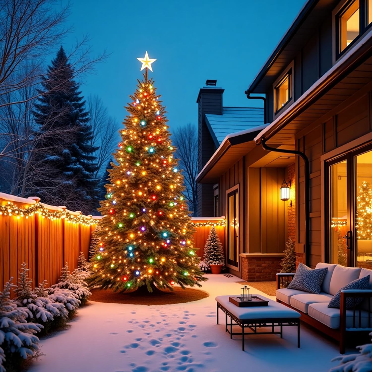 35FT 100ct LED Christmas String Lights, Green Wire Christmas String Lights for Indoor Outside Holiday and Tree Decor, Patio Hanging Lighting Decorations, UL Certified