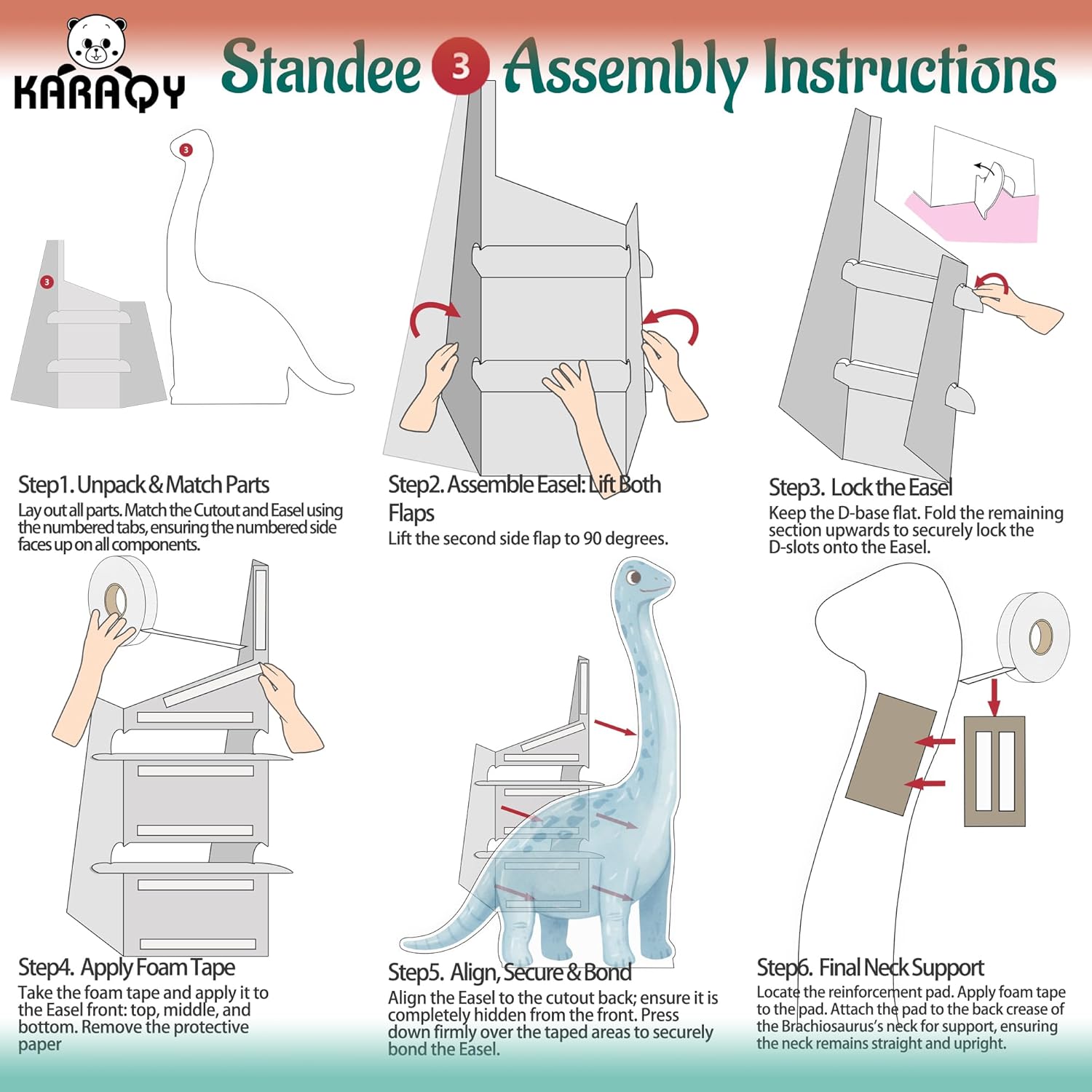 4PCS Dinosaur Birthday Party Decorations - 51.5 Inch Jungle Dinosaur Cardboard Cutouts with Stands, Dino Photo Booth Props for Birthday, Baby Shower, Jungle Safari Party Supplies