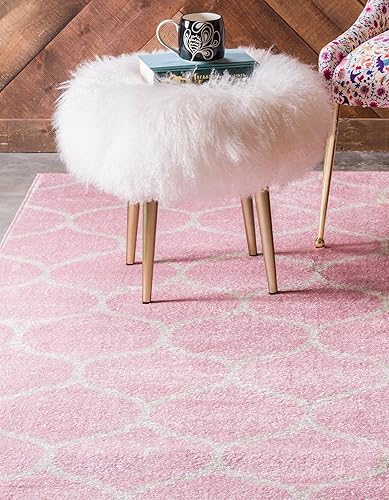 Miniatura 130 de Rugs.com Lattice Frieze Collection Alfombra – 4 x 6 pies, alfombra mediana negra perfecta para salas de estar, comedores grandes, planos abiertos