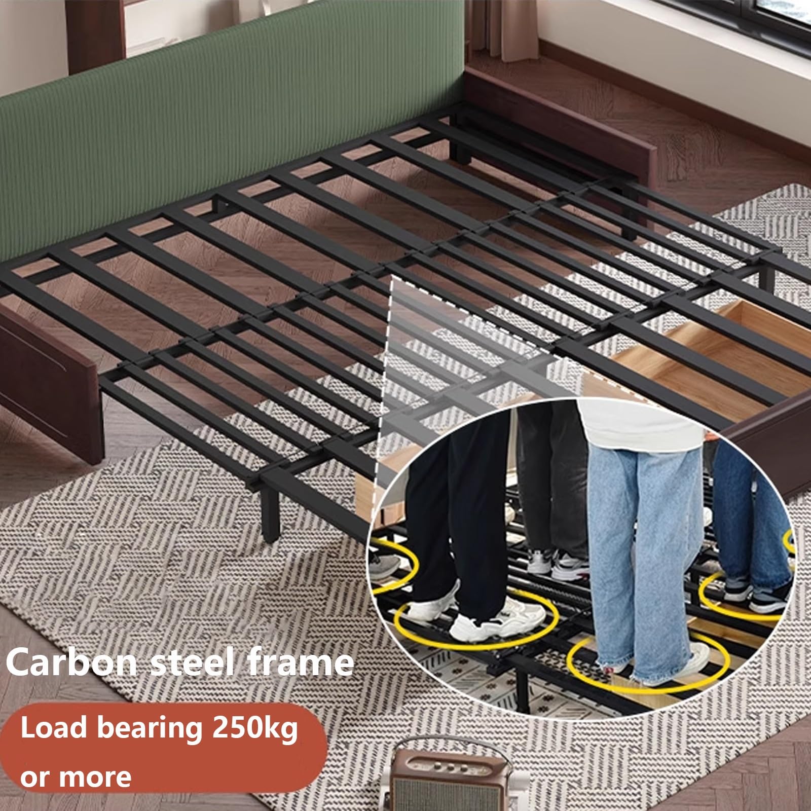 Schlafsessel Mit Bettkasten Chaiselongue Sofa Mit Rollen Schlaffunktion Kordgewebe, Versteckter Stauraumschublade Für Büro Oder Gästezimmer, 2 Größen(205 * 70 * 70CM)