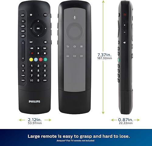 Miniatura 6 de Philips SRP2024A27 Control remoto universal con soporte deslizante para control remoto Fire TV y Fire Stick, control remoto de reemplazo compatible