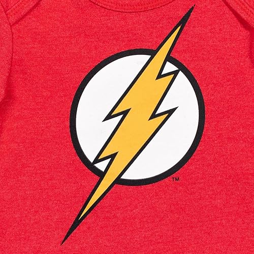 Miniatura 5 de Warner Bros. Justice League Superman Batman Flash Baby 3 Pack Body de manga larga