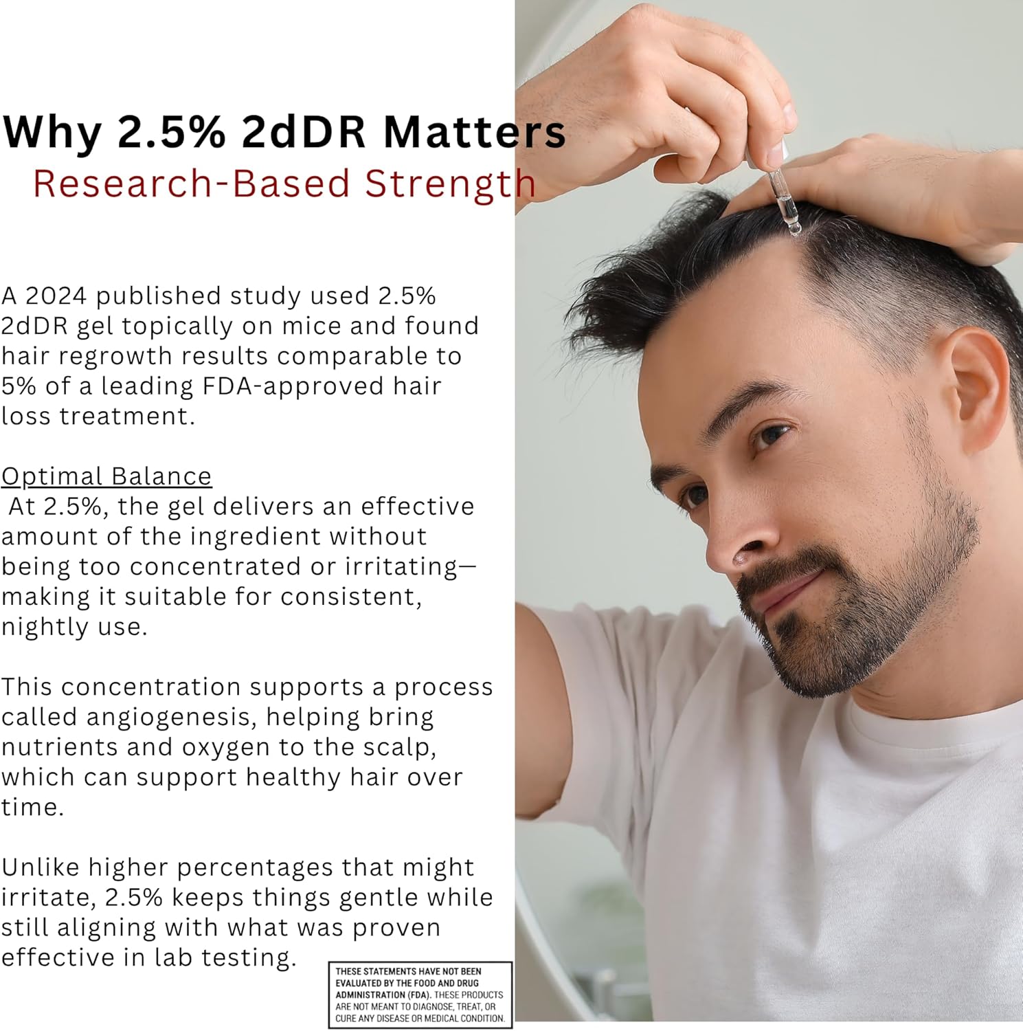 Deoxyribose Sugar Gel 2-Deoxy-d-ribose 2dDR Hair Growth 110ml / 3.75 oz - Backbone of DNA - Stimulate The Formation of New Blood Vessels for Men or Women