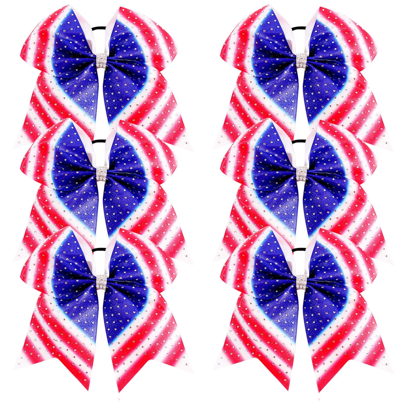 American Flag Cheer Bow