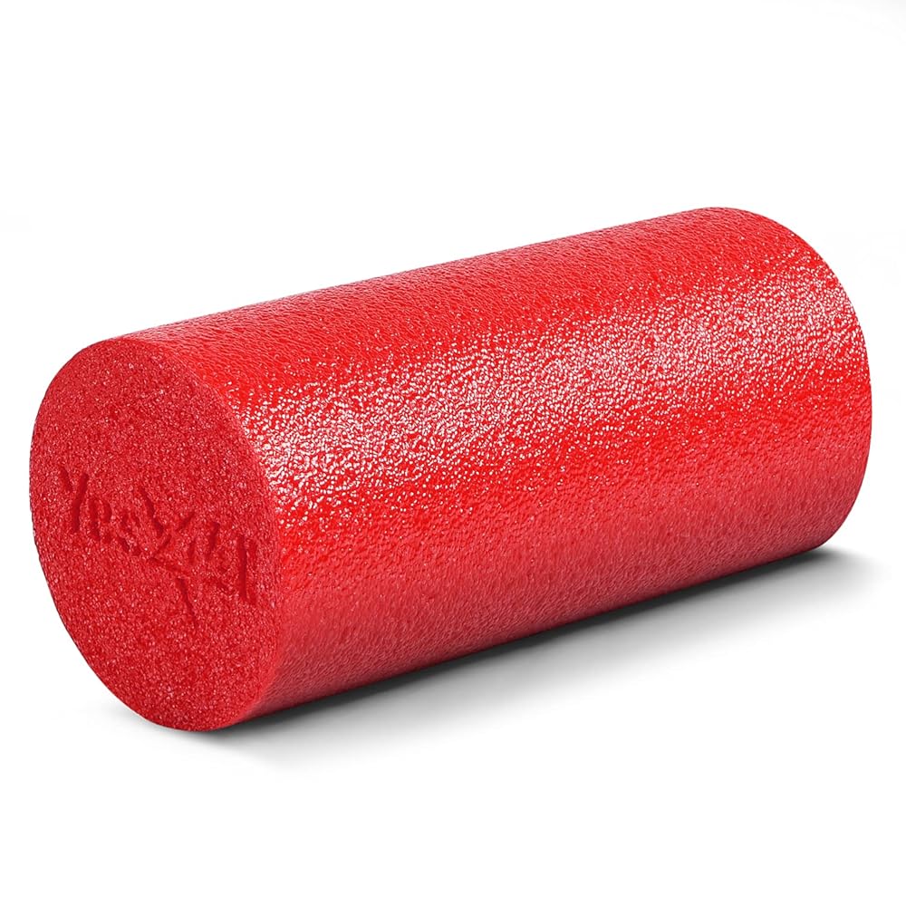 Yes4All Medium Firm Round PE Foam Roller 12, 18, 24, 36 Inches for Pilates, Yoga, Stretching, Balance & Core Exercises