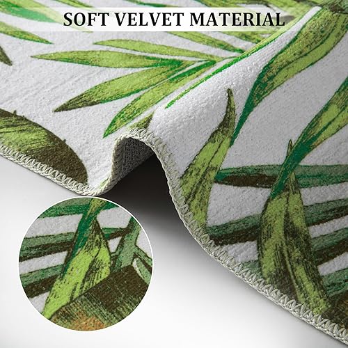 Miniatura 4 de GlowSol Alfombra lavable de 8 x 10 pies, alfombra grande bohemia floral para sala de estar, alfombra antideslizante para habitación del bebé,