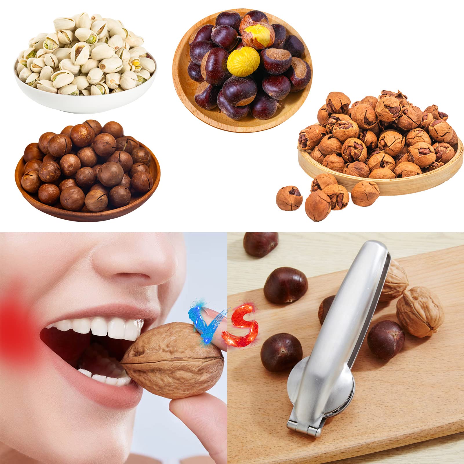 SUFANG Kastanienöffner Aus Edelstahl - Praktische Maronizange Für Nüsse & Kastanien