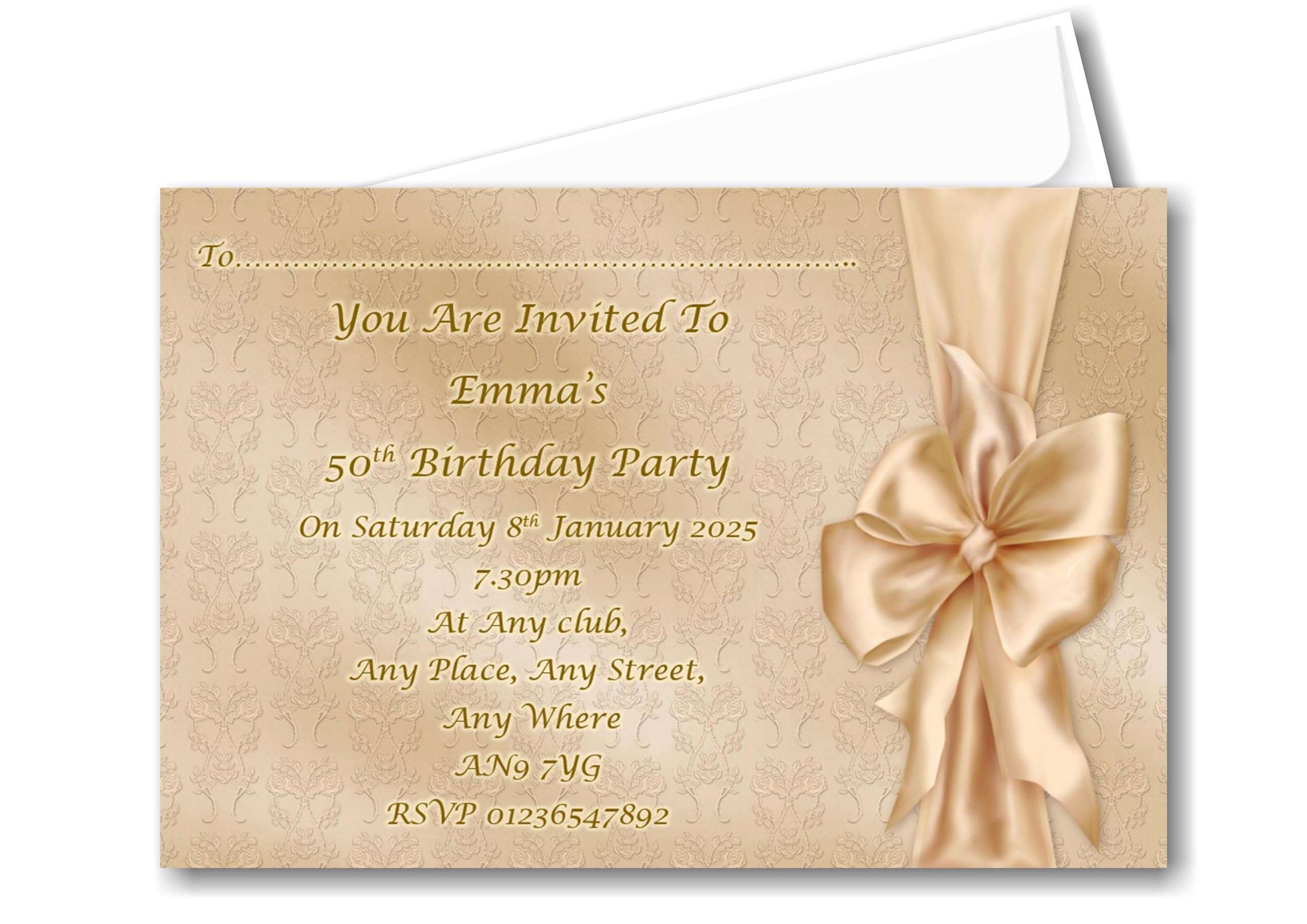 Bespoke Candy Delights 40 Personalised Beautiful Womens - Mens Birthday Party Invitations - Invites ANY AGE Can write Guests Names On Them With Envelopes B73