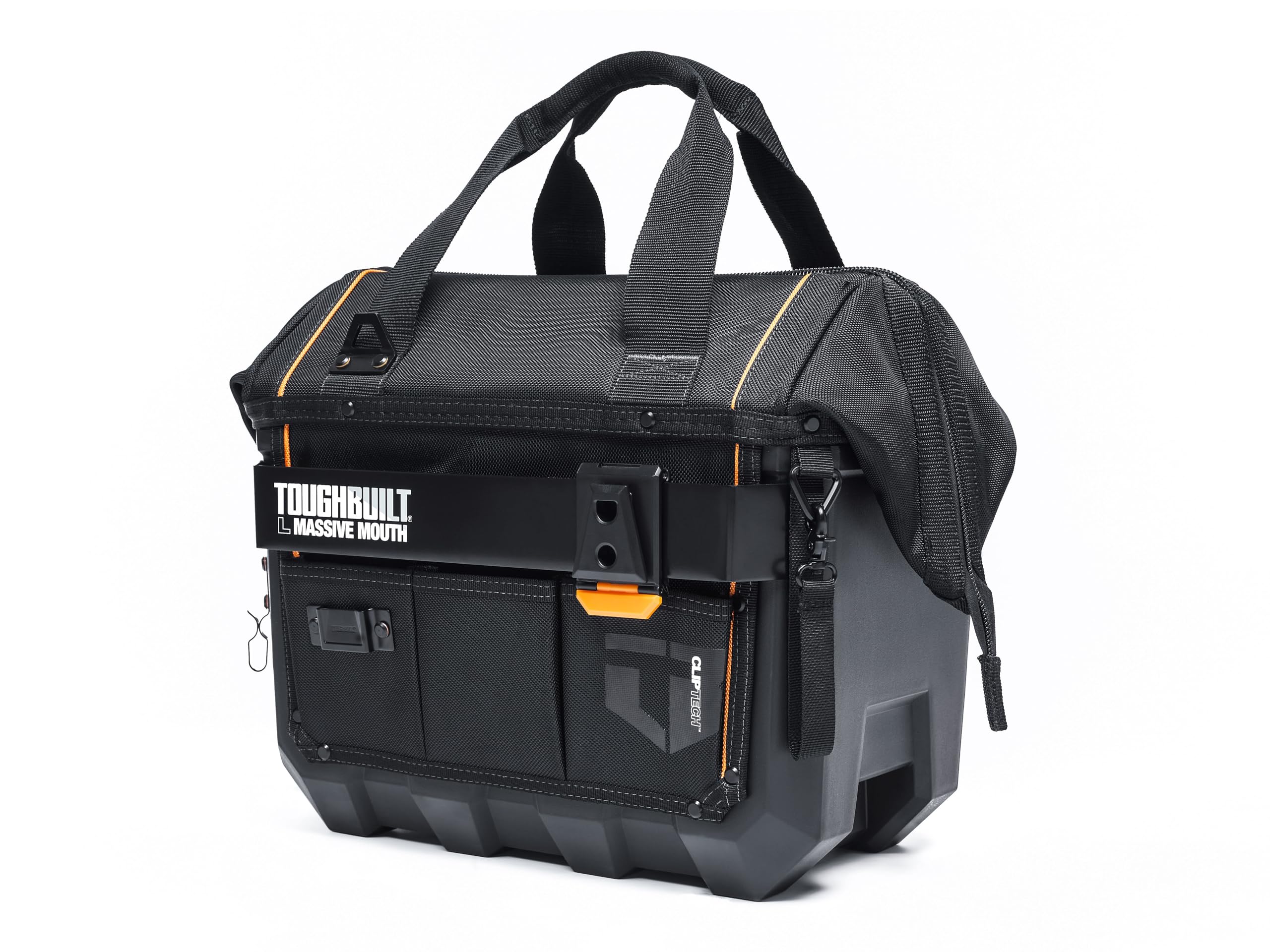ToughBuilt ClipTech Series - Massive Mouth 16" Tool Bag, Heavy-Duty Wide-Opening Tool Bag with Hard Body Construction, Reinforced Handles, Shoulder