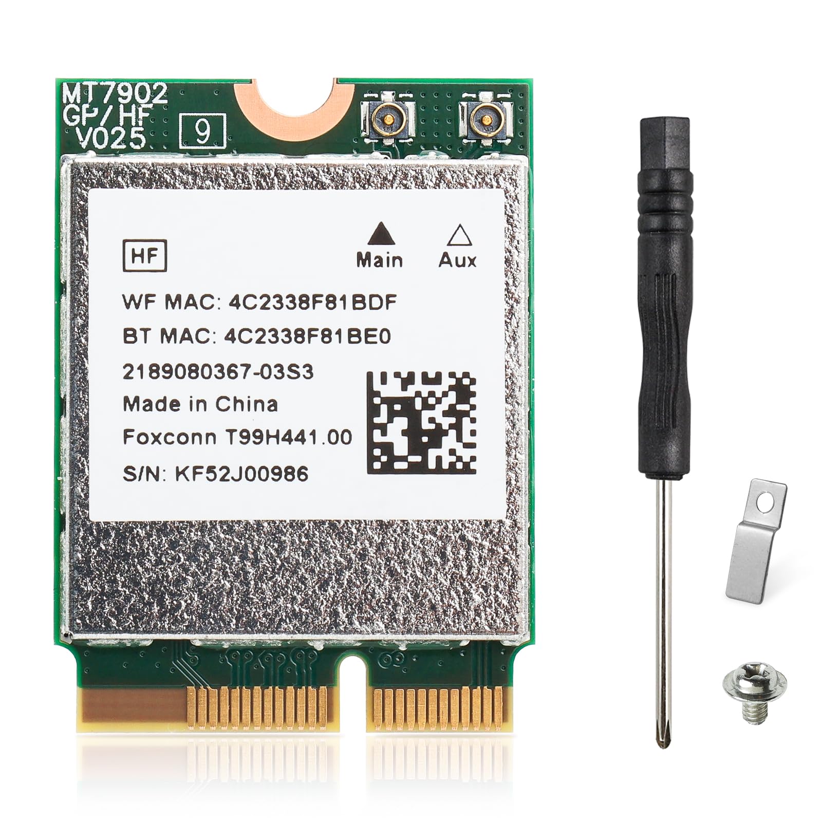 EDUP WiFi 6E Card M.2 2230 Wi-Fi 6E Wireless Network Card for Laptop, Bluetooth 5.3 Tri-Band 2.4G/5G/6G, Up to 2400Mbps, for Laptop & Mini PC, Compatible with Windows 10/11