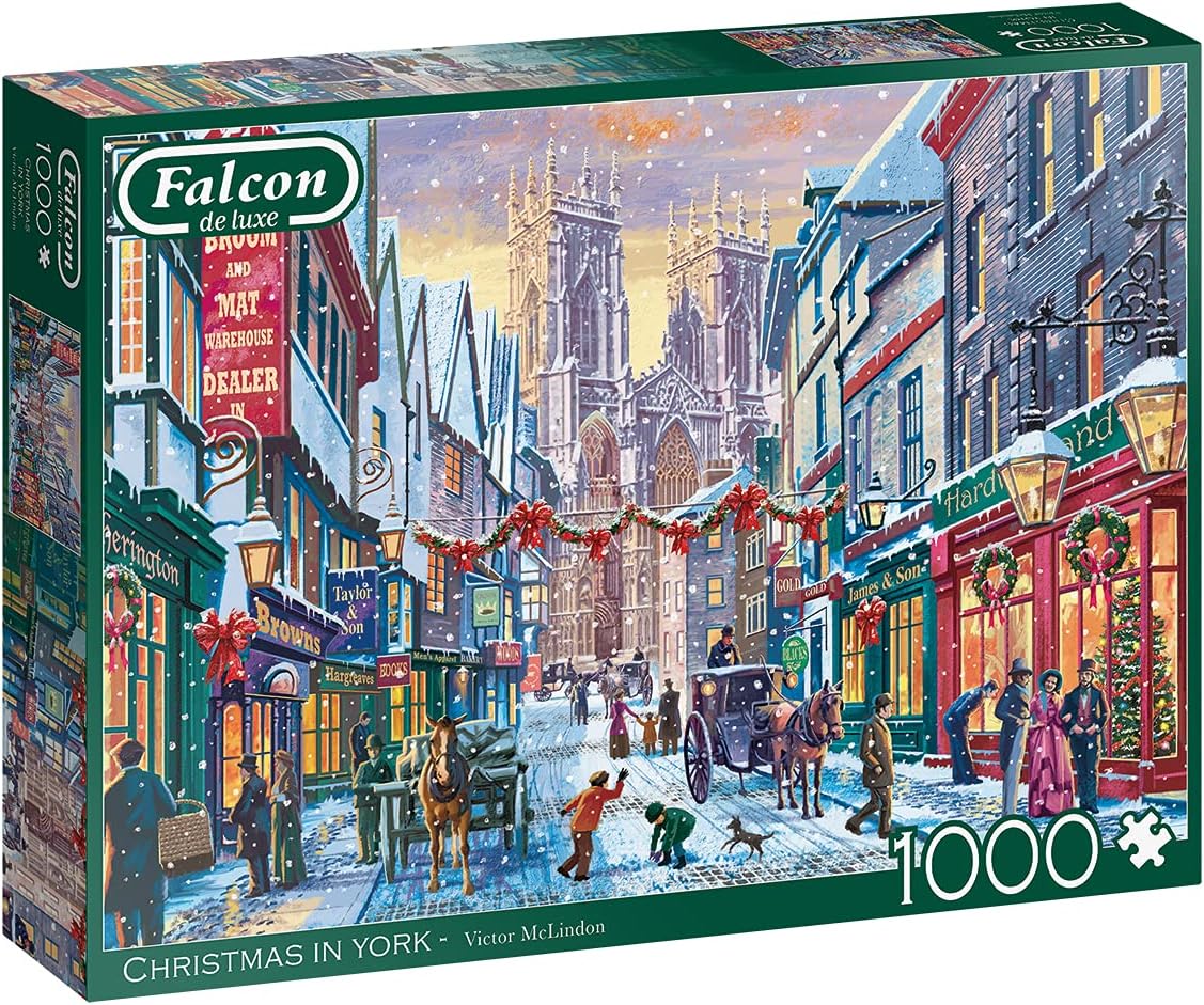 Jumbo, Falcon de luxe - Christmas in York, Jigsaw Puzzles for Adults, 1,000 piece