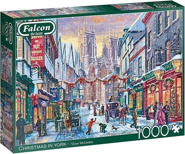 Jumbo, Falcon de luxe - Christmas in York, Jigsaw Puzzles for Adults, 1,000 piece