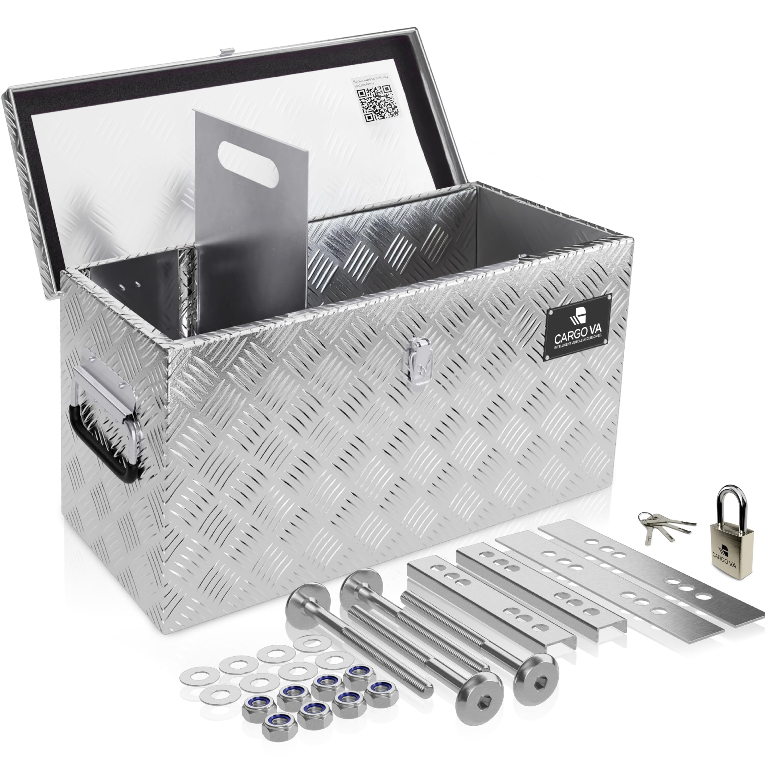 CARGO VA Intelligent Vehicle Accessories Deichselbox – Wasserfest, mit Befestigung & Vorhängeschloss
