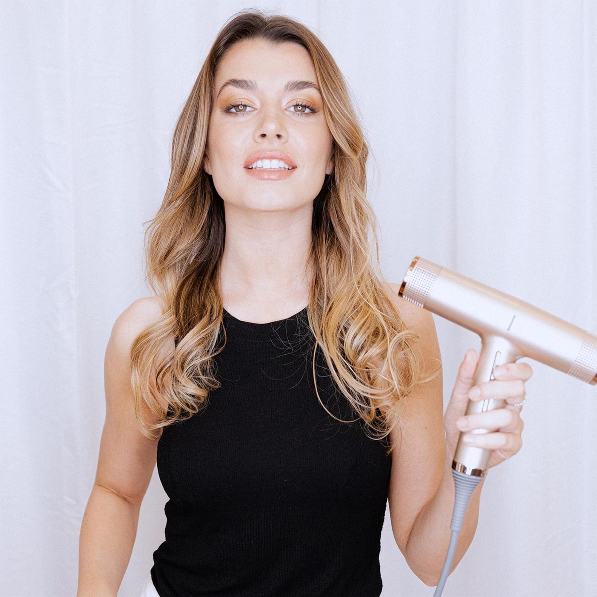 GA.MA Italy Professional, iQ Perfect Hair Dryer, sèche-cheveux ultraléger avec moteur intelligent sans balais, technologie Oxy-Active pour des cheveux brillants, puissance 1600 W, Gold Rose