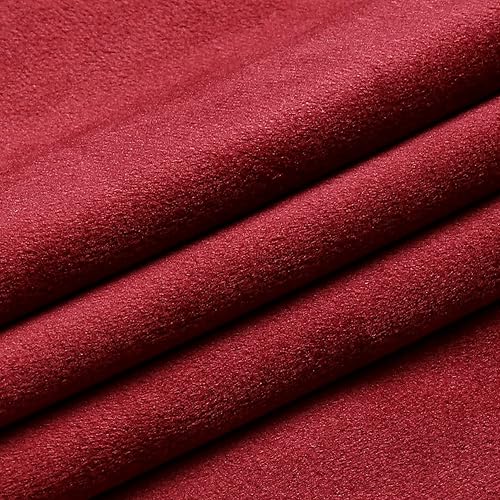 Miniatura 6 de NiNi ALL Juego de 2 fundas de almohada decorativas de terciopelo de 16 x 16 pulgadas, fundas de cojín rojas burdeos suaves para sofá, dormitorio,