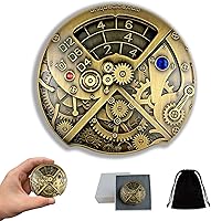 Vista 19 de Juego de dados de ruleta único de metal, mecánico, rodillo DND D & D, Steampunk Spinner D20 todo en uno D4 D6, D8, D10, D12 D100 para Dungeons and
