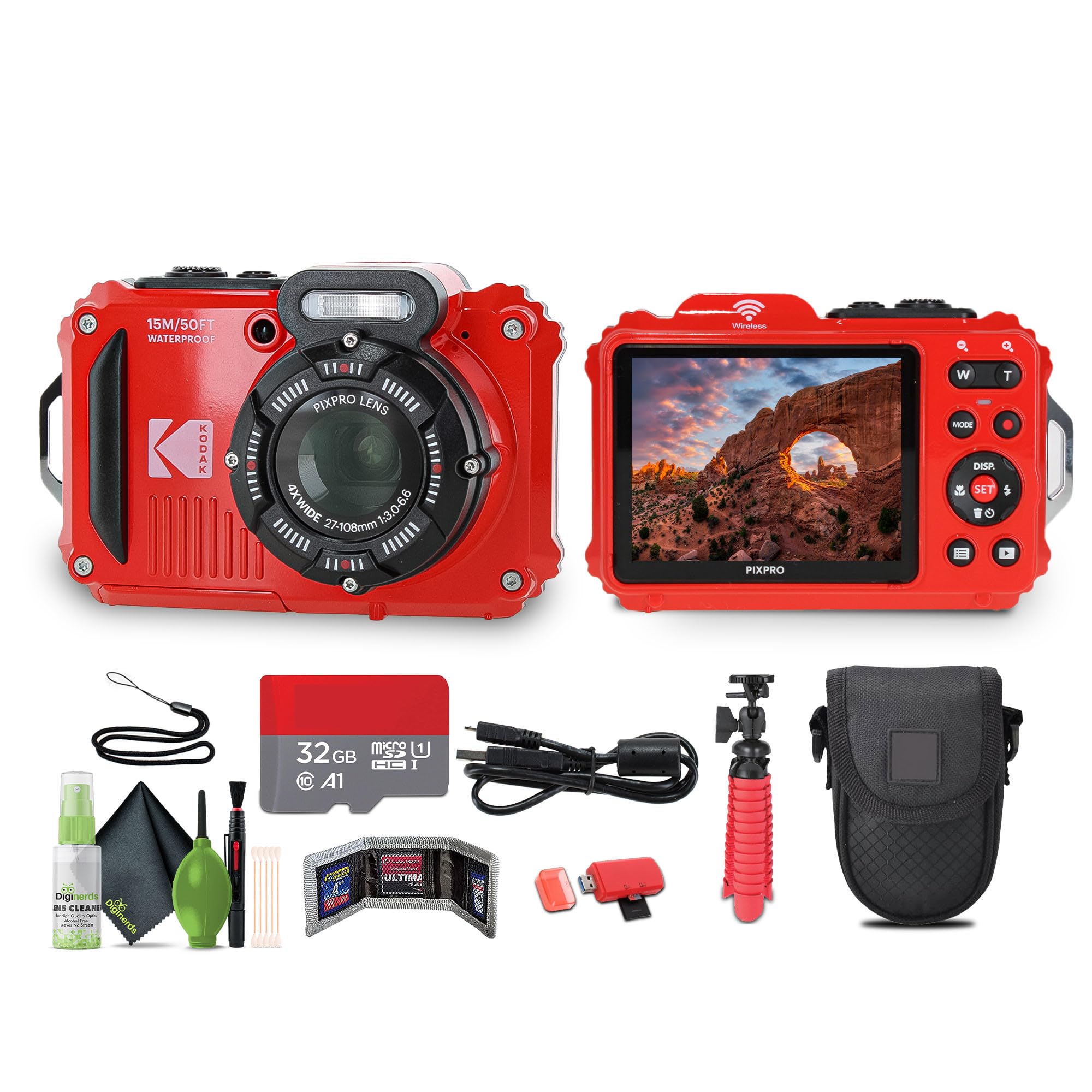KODAK PIXPRO WPZ2 Câmera digital de vlogging WiFi resistente à