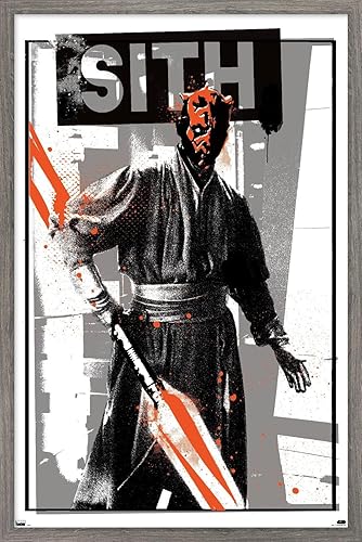 Trends International Star Wars The Phantom Menace - Póster de pared de Darth Maul Glitch