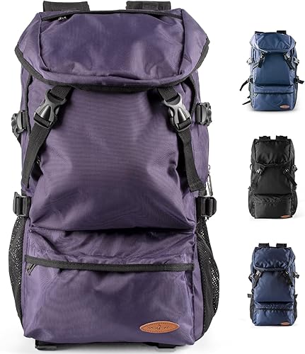 Miniatura 1 de VGCUB Mochila de viaje grande, mochila de transporte para mujeres y hombres, mochila de gimnasio aprobada por aerolíneas, A1-azul pavo real, Grande