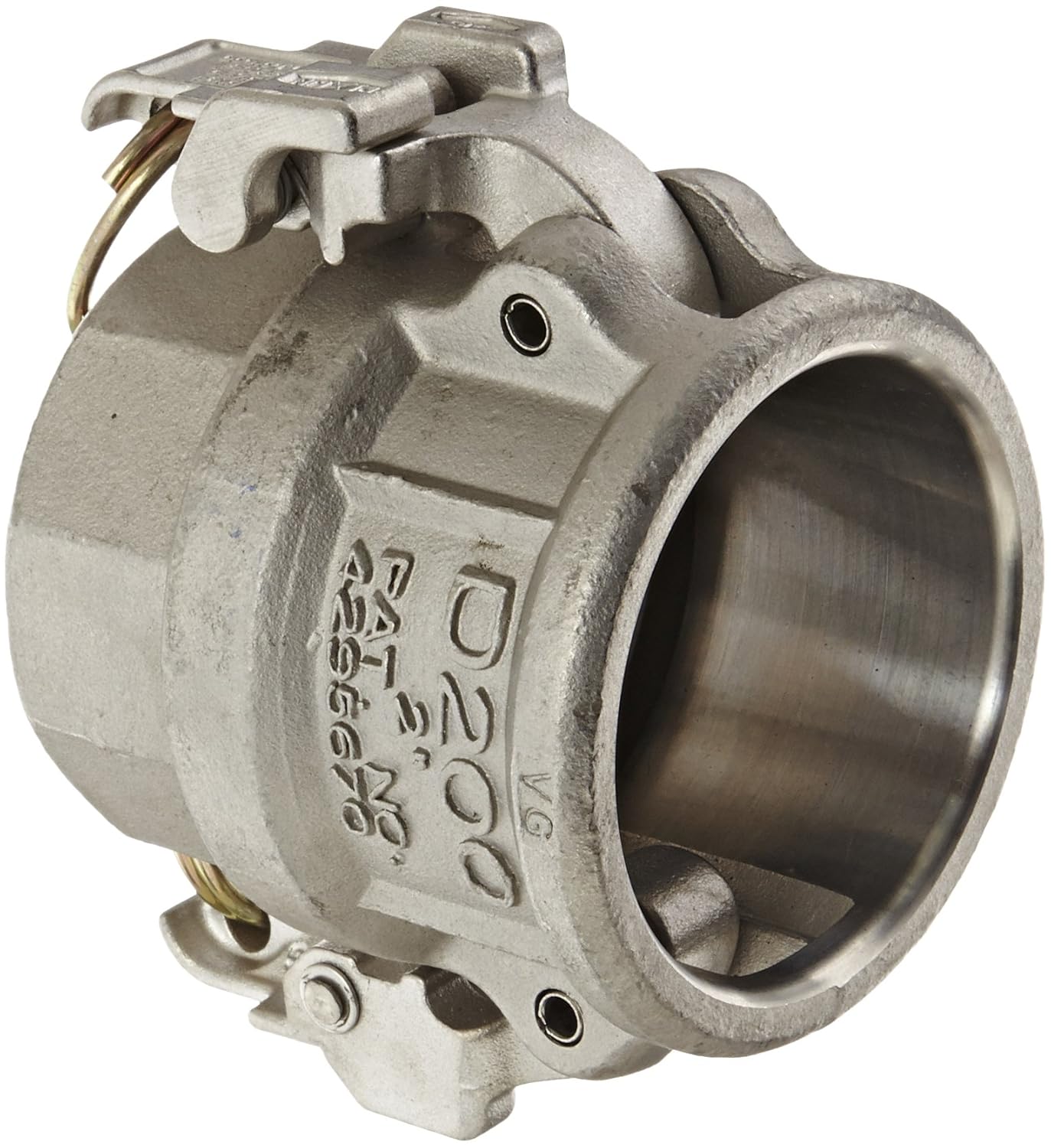 Dixon RD200EZ Stainless Steel 316 EZ Boss-Lock Type D Cam and Groove Hose Fitting, 2" Socket x 2" NPT Female