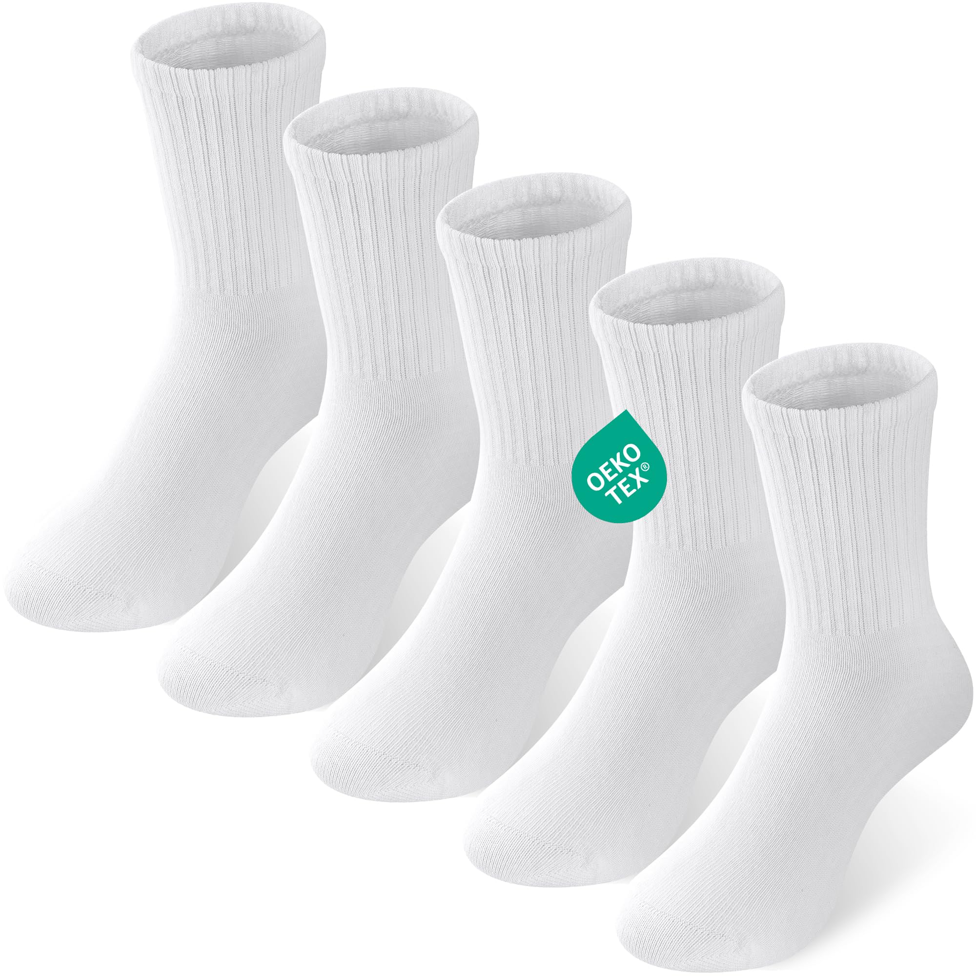 Kids Crew Socks Combed Cotton School Unisex for Boys Girls 5 Pairs
