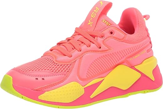 PUMA Men's RS-X Sneaker, Pink Alert-Yellow Alert, 11